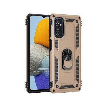 Microsonic Samsung Galaxy M23 Military Ring Holder Gold Cep Telefonu Kılıfı
