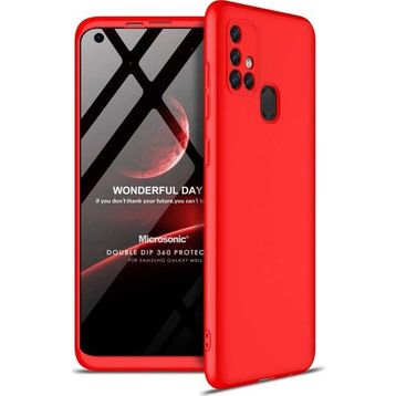 Microsonic Samsung Galaxy M31S Double Dip 360 Protective Kırmızı Kılıf