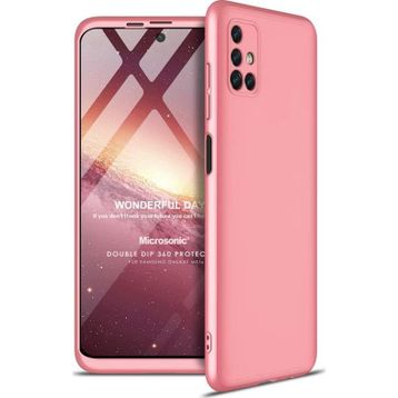 Microsonic Samsung Galaxy M31S Double Dip 360 Protective Rose Gold Kılıf