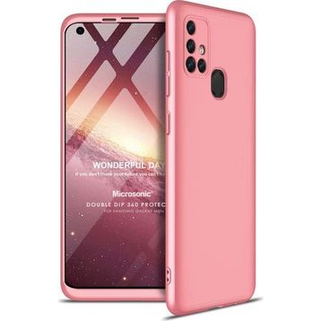 Microsonic Samsung Galaxy M31S Double Dip 360 Protective Rose Gold Kılıf