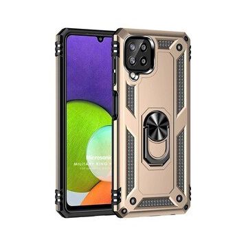 Microsonic Samsung Galaxy M33 Military Ring Holder Gold Cep Telefonu Kılıfı