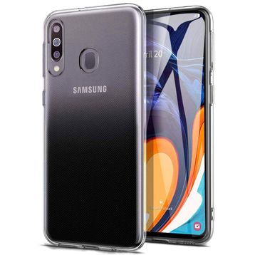 Microsonic Samsung Galaxy M40 Transparent Soft Beyaz Cep Telefonu Kılıfı