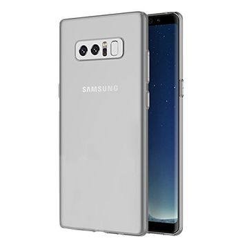 Microsonic Samsung Galaxy Note 8 Transparent Soft Beyaz Kılıf