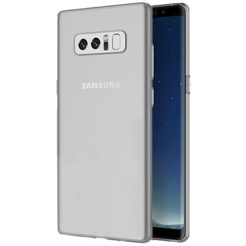 Microsonic Samsung Galaxy Note 8 Transparent Soft Beyaz Kılıf