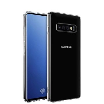 Microsonic Samsung Galaxy S10 Plus Transparent Soft Beyaz Kılıf