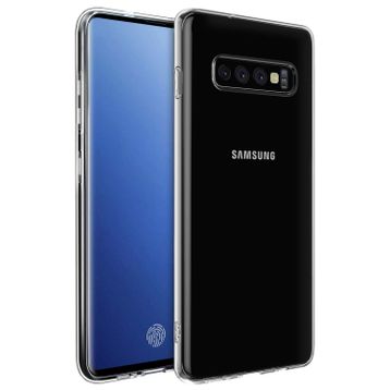 Microsonic Samsung Galaxy S10 Transparent Soft Beyaz Kılıf