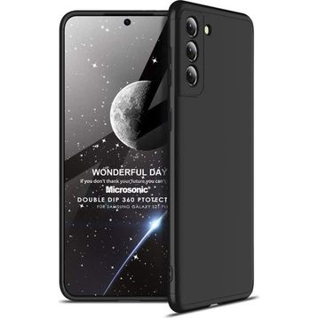 Microsonic Samsung Galaxy S21 Plus Double Dip 360 Protective Siyah Kılıf