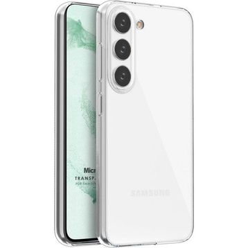 Microsonic Samsung Galaxy S23 Plus Transparent Soft Şeffaf Beyaz Kılıf