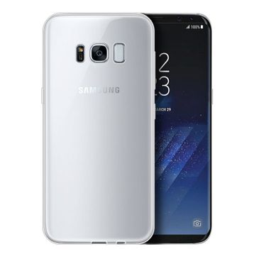 Microsonic Samsung Galaxy S8 Plus Transparent Soft Beyaz Kılıf
