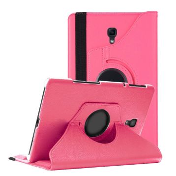 Microsonic Samsung Galaxy Tab A 10.5'' T590 360 Rotating Stand Deri Koyu Pembe Kılıf