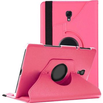 Microsonic Samsung Galaxy Tab A 10.5'' T590 360 Rotating Stand Deri Koyu Pembe Kılıf
