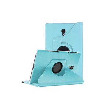 Microsonic Samsung Galaxy Tab A 10.5'' T590 360 Rotating Stand Deri Mavi Kılıf