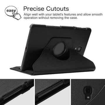 Microsonic Samsung Galaxy Tab A 10.5'' T590 360 Rotating Stand Deri Siyah Kılıf