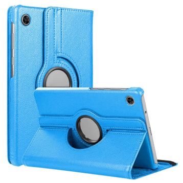 Microsonic Samsung Galaxy Tab A9 360 Rotating Stand Deri Mavi Kılıf