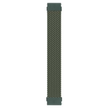 Microsonic Samsung Galaxy Watch 3 45 mm Braided Solo Loop Band Koyu Yeşil Medium 155 mm Kordon