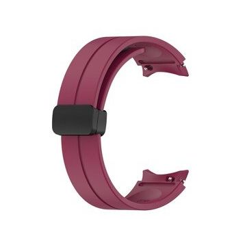 Microsonic Samsung Galaxy Watch 4 40 mm için Ribbon Line Bordo Kordon