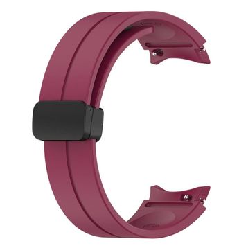 Microsonic Samsung Galaxy Watch 4 40 mm için Ribbon Line Bordo Kordon