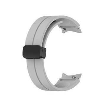 Microsonic Samsung Galaxy Watch 4 40 mm için Ribbon Line Gri Kordon