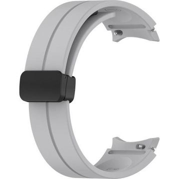 Microsonic Samsung Galaxy Watch 4 40 mm için Ribbon Line Gri Kordon