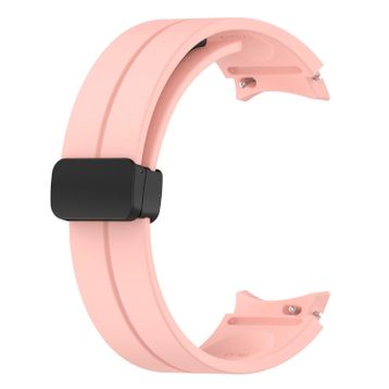 Microsonic Samsung Galaxy Watch 4 40 mm için Ribbon Line Pembe Kordon
