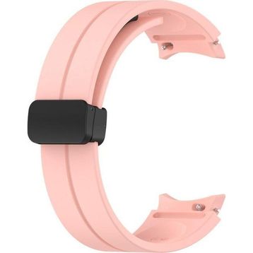 Microsonic Samsung Galaxy Watch 4 40 mm için Ribbon Line Pembe Kordon