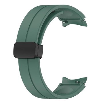 Microsonic Samsung Galaxy Watch 4 40 mm için Ribbon Line Yeşil Kordon