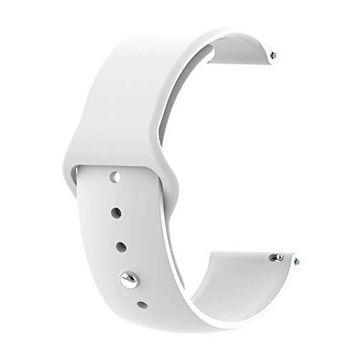 Microsonic Samsung Galaxy Watch 4 40 mm Silikon Sport Band Beyaz Uyumlu Kordon
