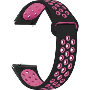 Microsonic Samsung Galaxy Watch 42 mm Rainbow Sport Band Siyah Pembe Kordon