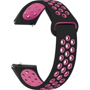 Microsonic Samsung Galaxy Watch 42 mm Rainbow Sport Band Siyah Pembe Kordon