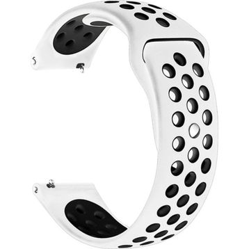 Microsonic Samsung Galaxy Watch 6 Classic 47 mm Rainbow Sport Band Beyaz Siyah Kordon