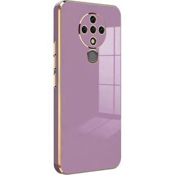 Microsonic Tecno Spark 6 Olive Plated Lila Kılıf
