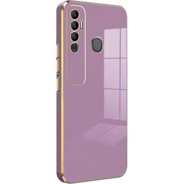Microsonic Tecno Spark 7 Pro Olive Plated Lila Kılıf