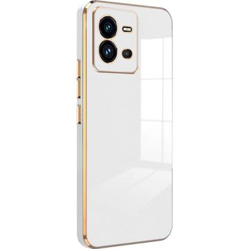 Microsonic Vivo V25 5G Olive Plated Beyaz Kılıf