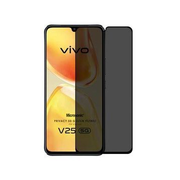 Microsonic Vivo V25 5G Privacy 5D Gizlilik Filtreli Siyah Cam Ekran Koruyucu