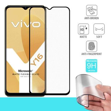 Microsonic Vivo Y16 Seramik Matte Flexible Siyah Ekran Koruyucu