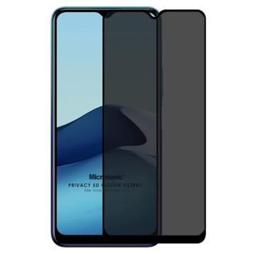 Microsonic Vivo Y20 Privacy 5D Gizlilik Filtreli Siyah Cam Ekran Koruyucu