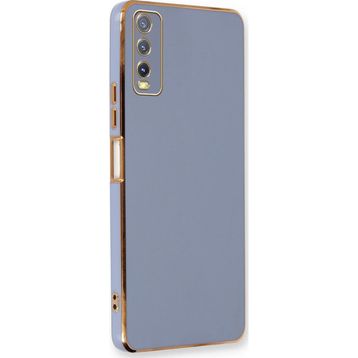 Microsonic Vivo Y20S Olive Plated Lavanta Grisi Kılıf