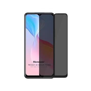 Microsonic Vivo Y33S Privacy 5D Gizlilik Filtreli Siyah Cam Ekran Koruyucu