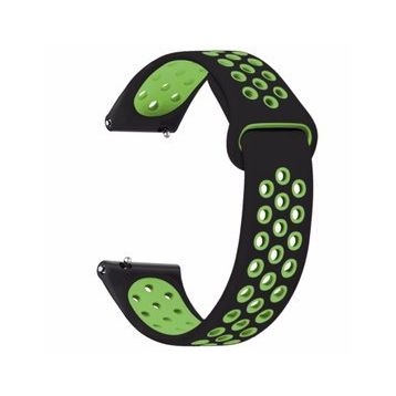 Microsonic Xiaomi Amazfit GTR 42 mm Rainbow Sport Band Siyah Yeşil Kordon