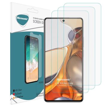 Microsonic Xiaomi Mi 11T Pro Screen Protector Nano Glass 3 Adet Cam Ekran Koruyucu