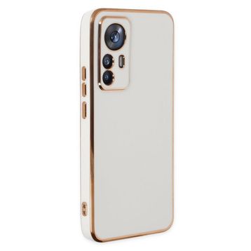 Microsonic Xiaomi Mi 12T Pro Olive Plated Beyaz Kılıf