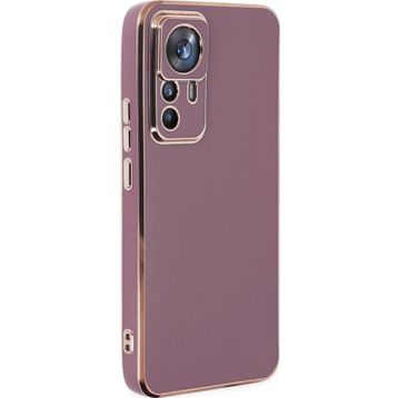Microsonic Xiaomi Mi 12T Pro Olive Plated Lila Kılıf