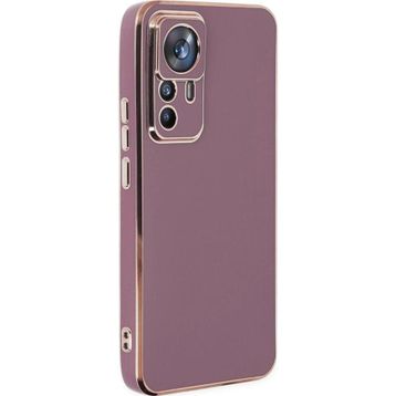 Microsonic Xiaomi Mi 12T Pro Olive Plated Lila Kılıf