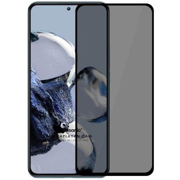 Microsonic Xiaomi Mi 12T Pro Privacy 5D Gizlilik Filtreli Siyah Cam Ekran Koruyucu