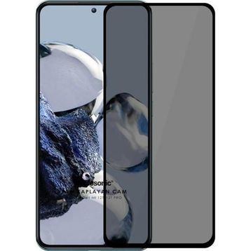 Microsonic Xiaomi Mi 12T Pro Privacy 5D Gizlilik Filtreli Siyah Cam Ekran Koruyucu