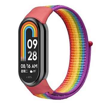 Microsonic Xiaomi Mi Band 8 Hasırlı Woven Sport Loop Pride Edition Kordon