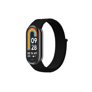 Microsonic Xiaomi Mi Band 8 Hasırlı Woven Sport Loop Siyah Kordon