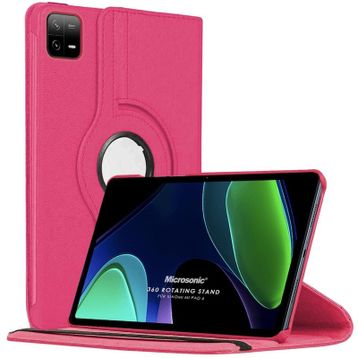 Microsonic Xiaomi Pad 6 360 Rotating Stand Deri Mor Kılıf