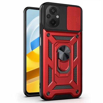 Microsonic Xiaomi Poco M5 Impact Resistant Kırmızı Kılıf