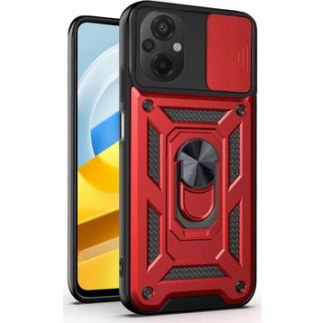 Microsonic Xiaomi Poco M5 Impact Resistant Kırmızı Kılıf